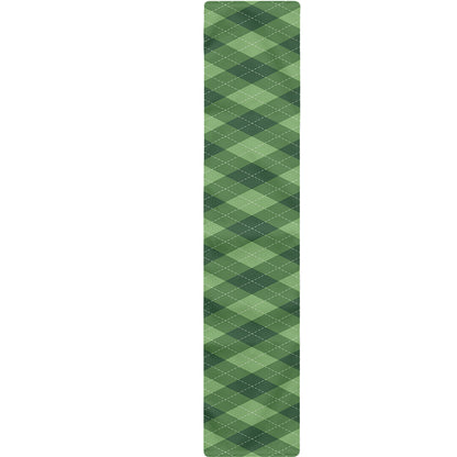 Forest Green Argyle Pattern Print Table Runner