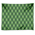 Forest Green Argyle Pattern Print Tapestry