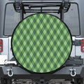 Forest Green Argyle Pattern Print Tire Cover