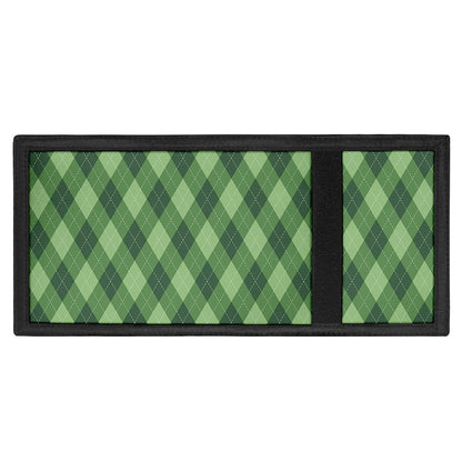 Forest Green Argyle Pattern Print Trifold Wallet