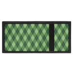 Forest Green Argyle Pattern Print Trifold Wallet