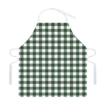 Forest Green Buffalo Check Pattern Print Adjustable Apron