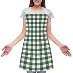 Forest Green Buffalo Check Pattern Print Adjustable Apron