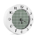 Forest Green Buffalo Check Pattern Print Alarm Clock
