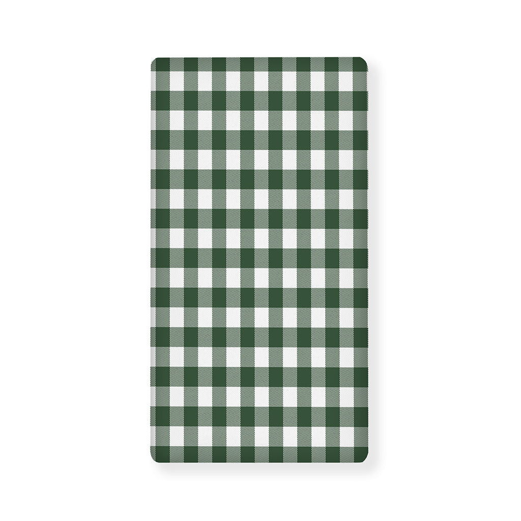Forest Green Buffalo Check Pattern Print Baby Crib Sheet
