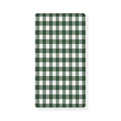 Forest Green Buffalo Check Pattern Print Baby Crib Sheet