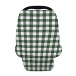 Forest Green Buffalo Check Pattern Print Baby Seat Cover