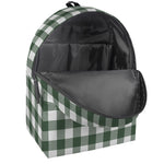 Forest Green Buffalo Check Pattern Print Backpack