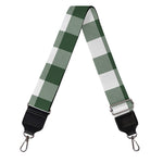 Forest Green Buffalo Check Pattern Print Bag Strap