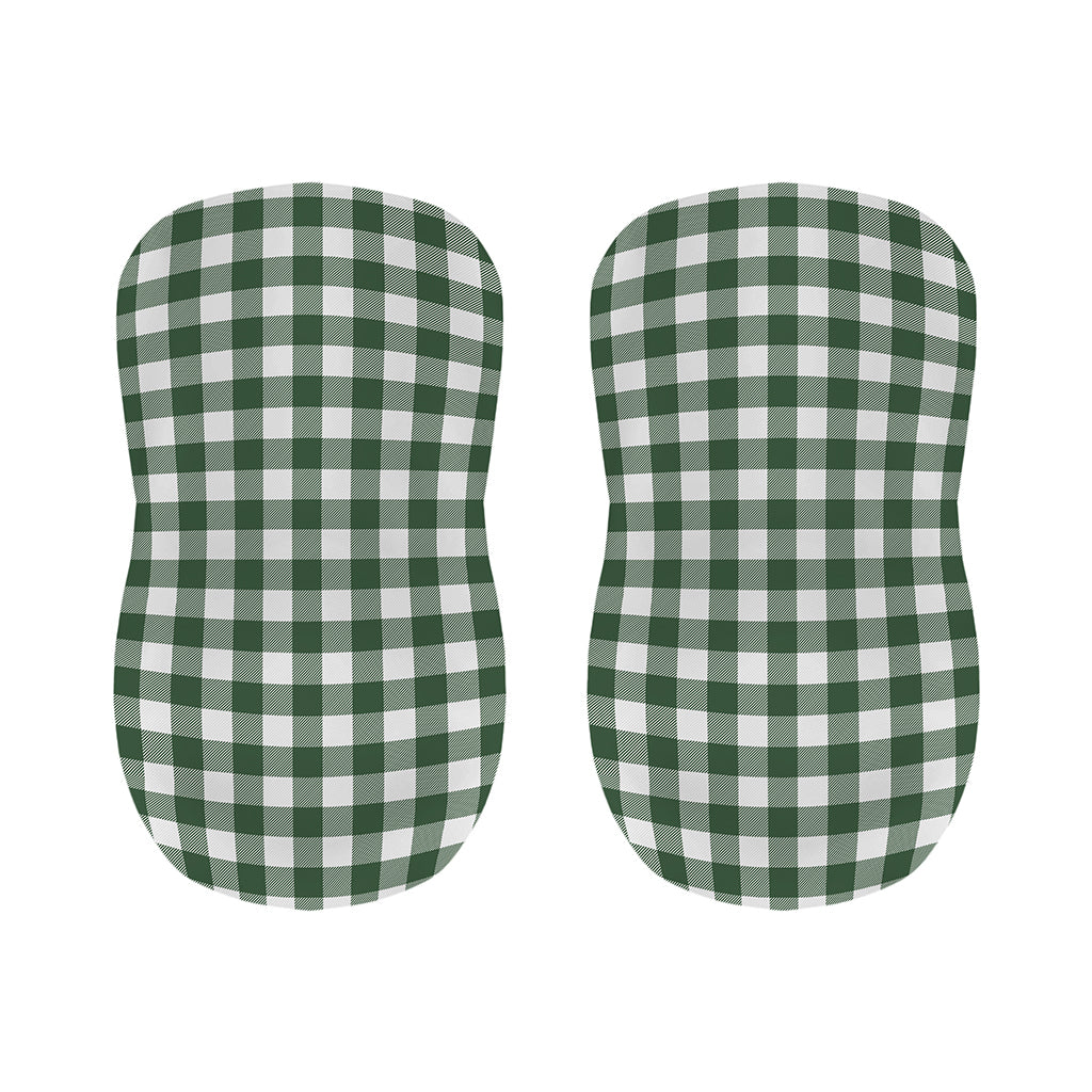 Forest Green Buffalo Check Pattern Print Bar Stool Covers
