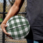 Forest Green Buffalo Check Pattern Print Basketball