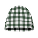 Forest Green Buffalo Check Pattern Print Beanie