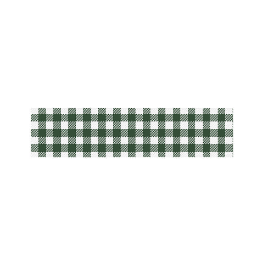 Forest Green Buffalo Check Pattern Print Bed Runner