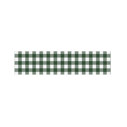 Forest Green Buffalo Check Pattern Print Bed Runner