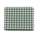 Forest Green Buffalo Check Pattern Print Bifold Wallet