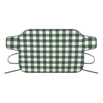Forest Green Buffalo Check Pattern Print Car Windshield Snow Cover