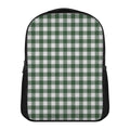 Forest Green Buffalo Check Pattern Print Casual Backpack