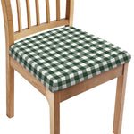 Forest Green Buffalo Check Pattern Print Chair Cushion Cover