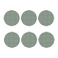 Forest Green Buffalo Check Pattern Print Coaster Set