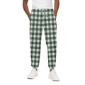 Forest Green Buffalo Check Pattern Print Cotton Sweatpants
