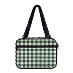 Forest Green Buffalo Check Pattern Print Double Strap Bible Bag
