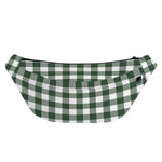 Forest Green Buffalo Check Pattern Print Fanny Pack
