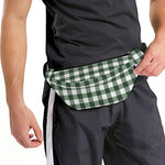 Forest Green Buffalo Check Pattern Print Fanny Pack