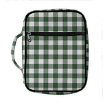 Forest Green Buffalo Check Pattern Print Front Pocket Bible Bag