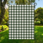 Forest Green Buffalo Check Pattern Print Garden Flag
