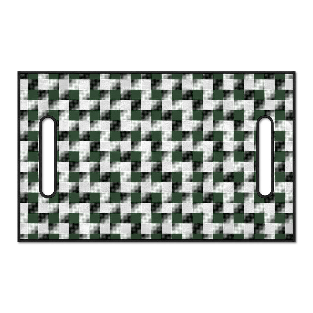 Forest Green Buffalo Check Pattern Print Golf Cart Seat Cover