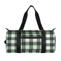 Forest Green Buffalo Check Pattern Print Gym Bag
