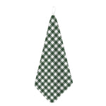 Forest Green Buffalo Check Pattern Print Hand Towel