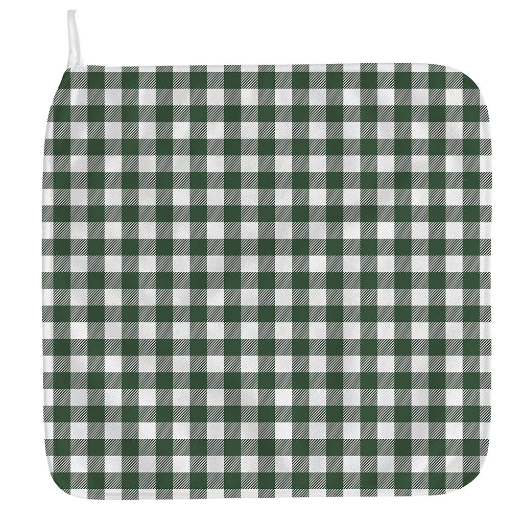 Forest Green Buffalo Check Pattern Print Hand Towel