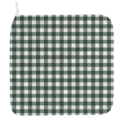 Forest Green Buffalo Check Pattern Print Hand Towel