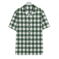 Forest Green Buffalo Check Pattern Print Hawaiian Shirt