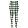 Forest Green Buffalo Check Pattern Print High-Waisted Pocket Leggings