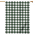 Forest Green Buffalo Check Pattern Print House Flag