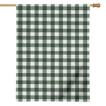 Forest Green Buffalo Check Pattern Print House Flag