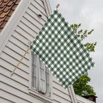 Forest Green Buffalo Check Pattern Print House Flag