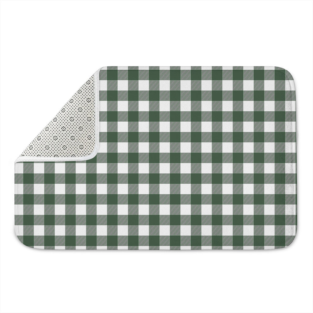 Forest Green Buffalo Check Pattern Print Indoor Door Mat