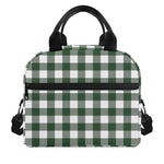 Forest Green Buffalo Check Pattern Print Insulated Lunch Bag