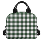 Forest Green Buffalo Check Pattern Print Insulated Lunch Bag