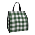 Forest Green Buffalo Check Pattern Print Insulated Lunch Tote