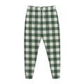 Forest Green Buffalo Check Pattern Print Jogger Pants