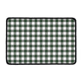 Forest Green Buffalo Check Pattern Print Kitchen Mat