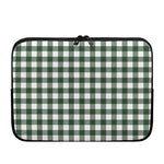 Forest Green Buffalo Check Pattern Print Laptop Sleeve