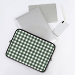 Forest Green Buffalo Check Pattern Print Laptop Sleeve