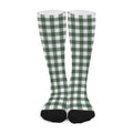 Forest Green Buffalo Check Pattern Print Long Socks