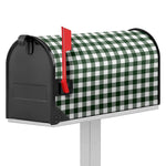 Forest Green Buffalo Check Pattern Print Mailbox Cover