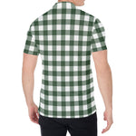 Forest Green Buffalo Check Pattern Print Men's Shirt